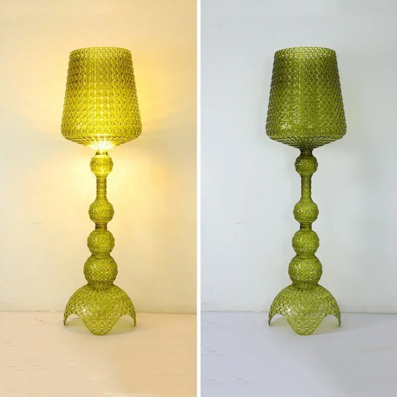 Italian Designer Hollow Goblet Acrylic Floor Lamp for Exhibition Hall Living Room