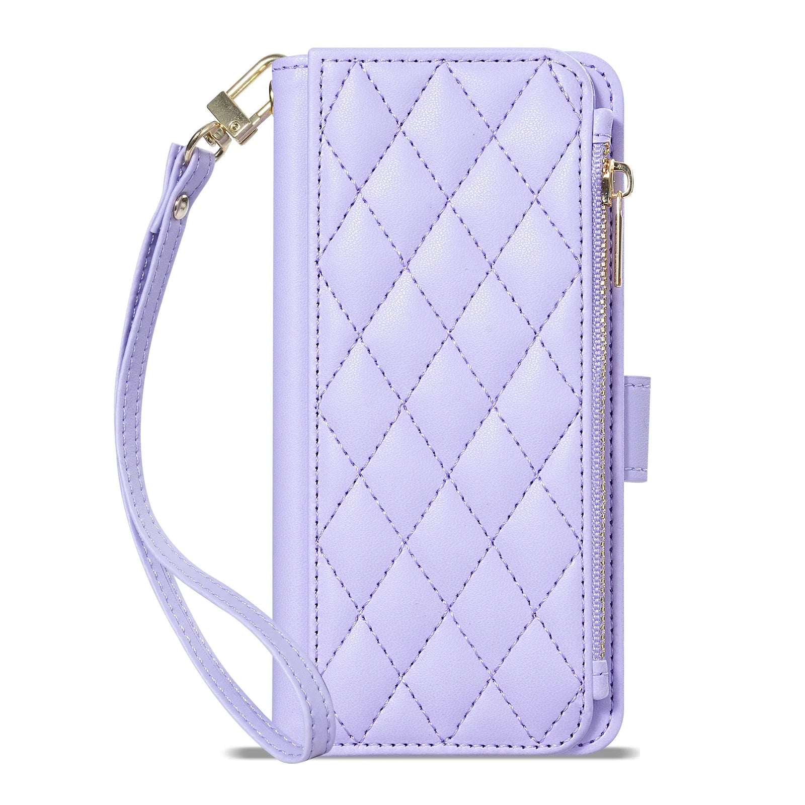 Wallet Small Fragrance Zipper Cardslot Kickstand Magnetic Flip Leather Case