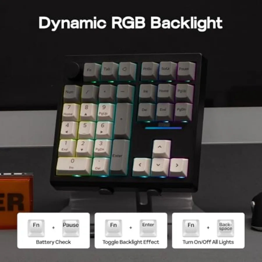 TH33 Wireless Mechanical Numpad VIA BT/2.4G/USB Hot-Swap RGB Backlit