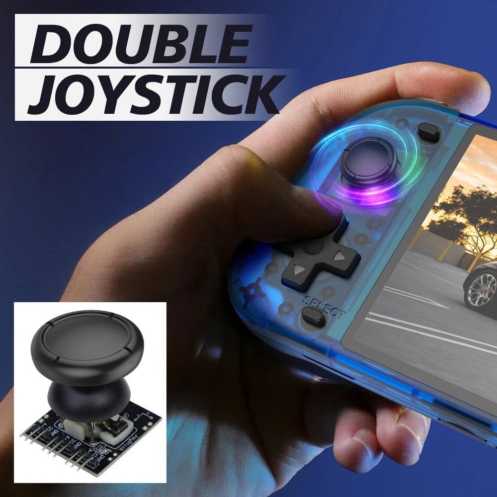 5.1inch New R50S Retro Handheld Video Game Console 128G IPS Screen Two-player Wifi Online Portable Pocket Video Player Boy Gift