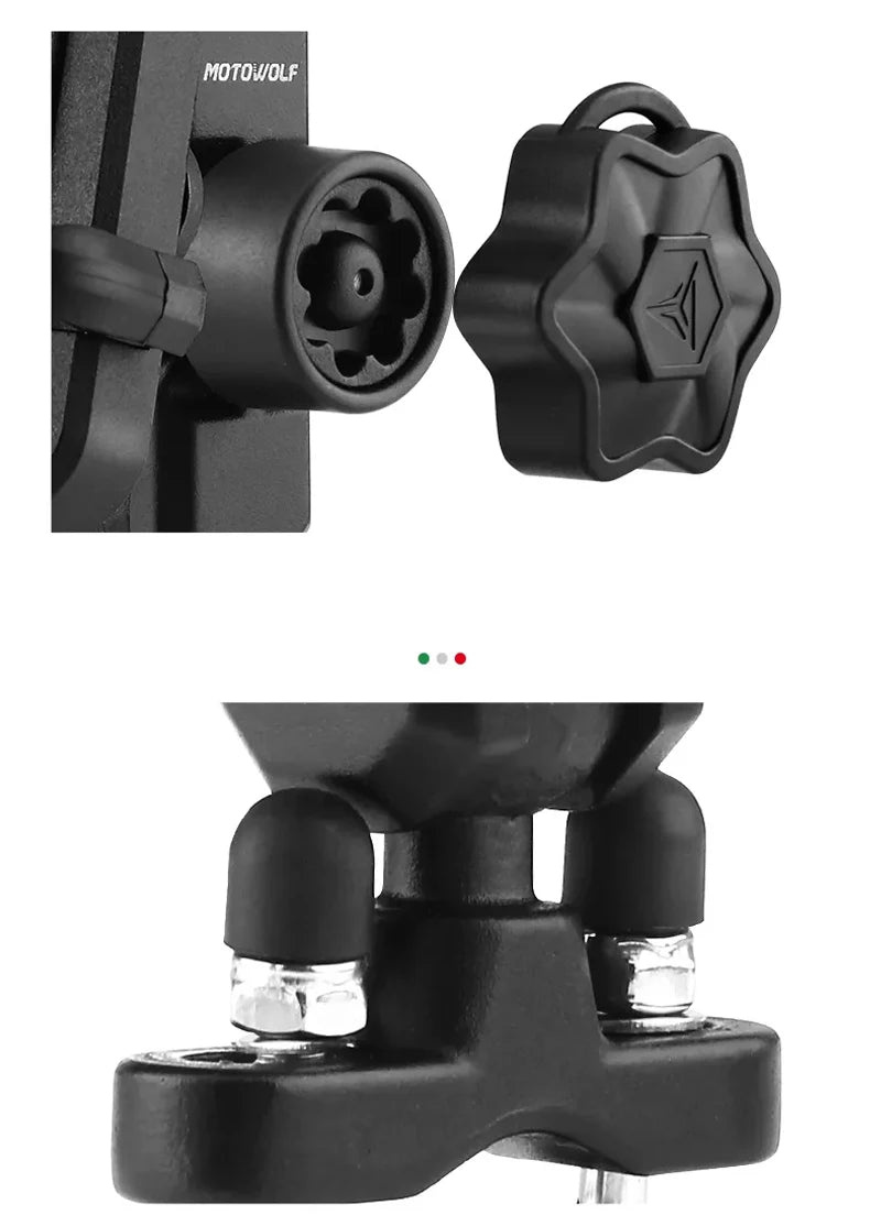 Motorcycle Wireless Charging Phone Holder Cradle 3.0 Quick Charger GPS Moto