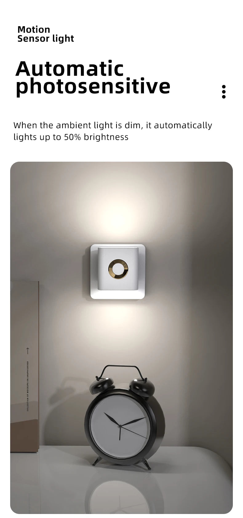 Motion Sensor Light LED Type C Rechargeable Wireless Night Light