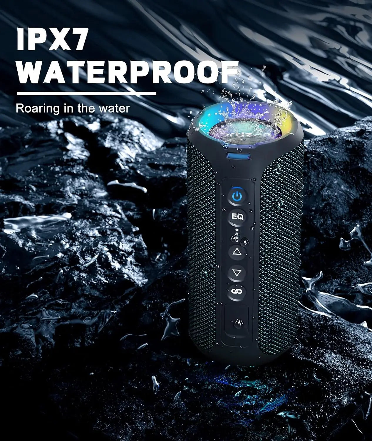 Ortizan Bluetooth Speakers Enhanced Bass Portable Outdoor Wireless Speaker