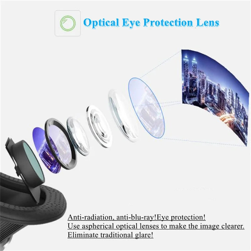 VR Glasses 3D Virtual Reality Box G10 IMAX Giant Screen Google Cardboard Helmet for 4.7-7inch Smartphone Matching Joystick