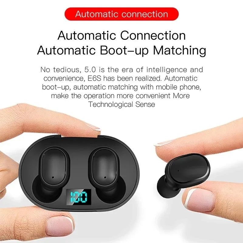 E6S TWS Wireless Headphones Sports Waterproof Bluetooth 5.0 Earphone