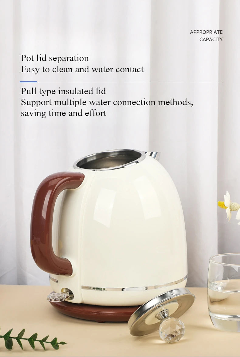 220V Portable Electric Kettle 1.8L Stainless Steel Electric Tea Kettle Mini Household Water Boiler Home Kitchen Appliances