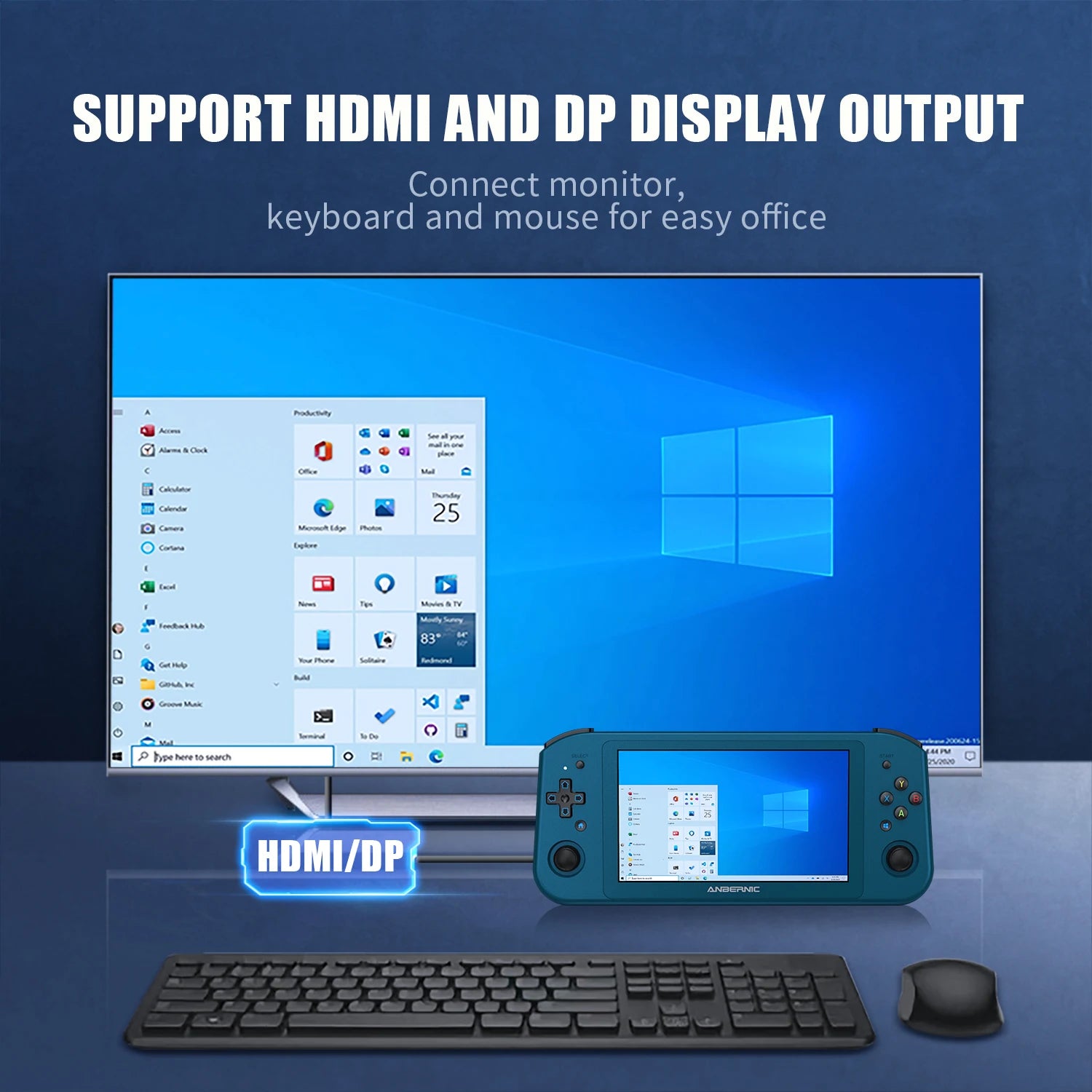 ANBERNIC Win600 PC Games Handheld AMD 3020e/3050e 5.94 Inch IPS Screen Office Video Game Console Windows 10 WiFi5  Pocket Laptop