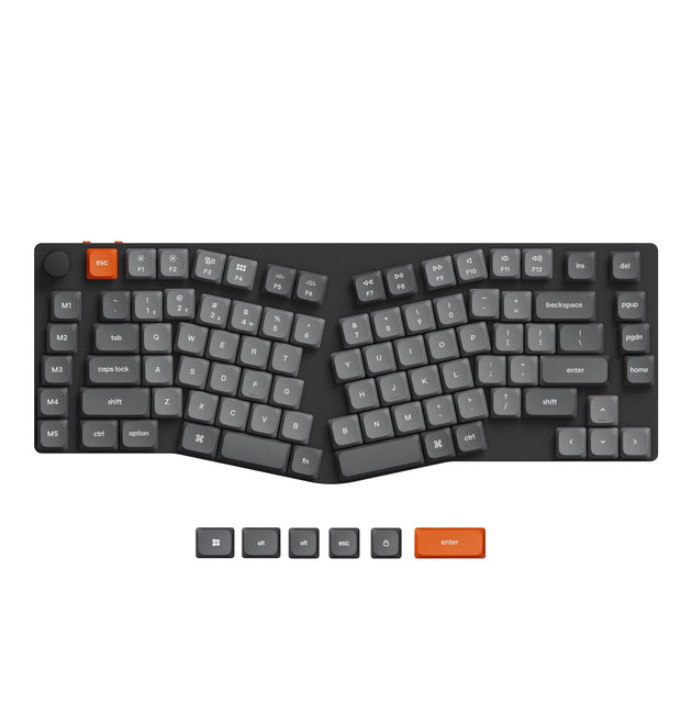 Keychron K15 Max (Alice Layout) QMK Wireless Custom Mechanical Keyboard Low Profile Gateron Switch Double-shot PBT Keycaps