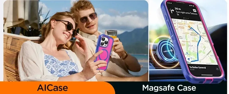 Luxury Ott Magnetic Armor Cases for IPhone Max Box Shockproof Charging