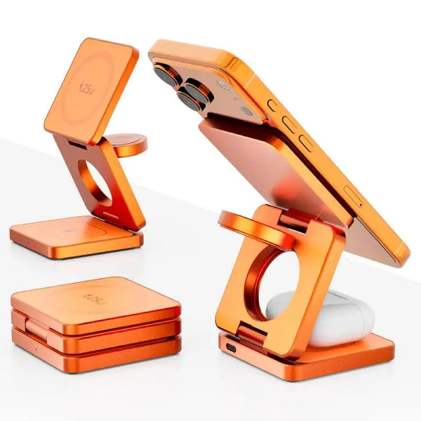 Folding Wireless Charger For iPhone HUAWEI Portable Magnetic Wireless Phone
