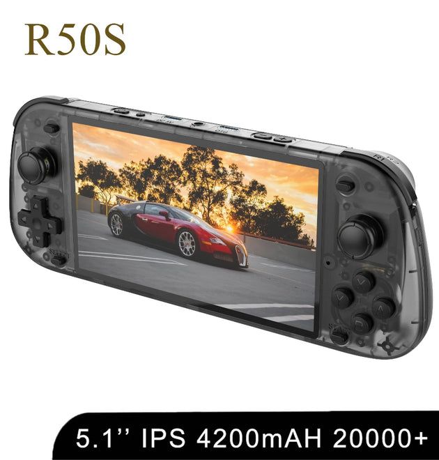 5.1inch New R50S Retro Handheld Video Game Console 128G IPS Screen Two-player Wifi Online Portable Pocket Video Player Boy Gift