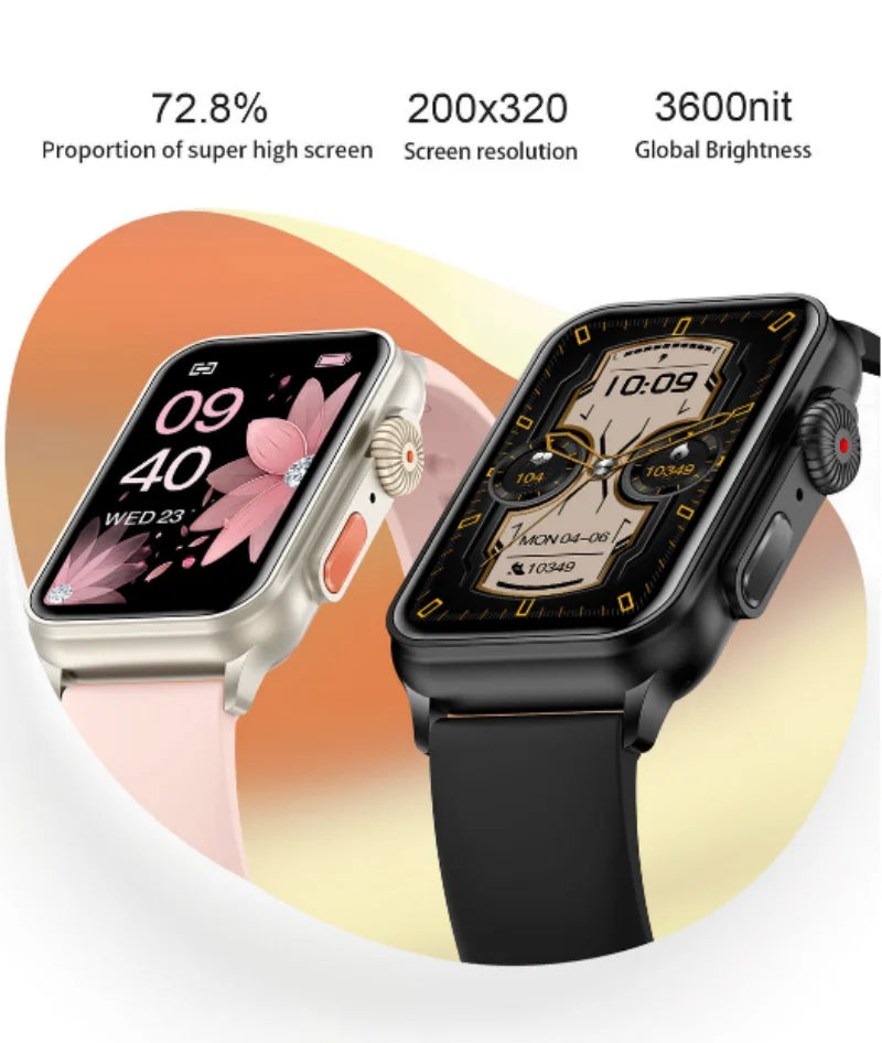 H23 Smart Watch Women 1.57 Inch HD Screen Zinc Alloy Shell Mirror Glass 200+Wallpaper Bluetooth Calls Sports Fashion Smartband