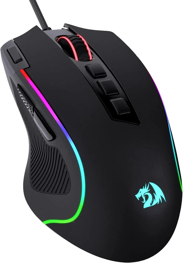 Redragon M612 Predator RGB Gaming Mouse 8000 DPI Wired Optical with 11 Programmable Buttons, White