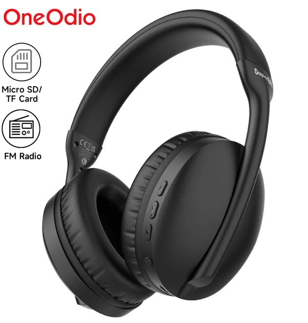 Oneodio SuperEQ S6001 Bluetooth Headphones Over Ear Wireless Headset With Micro SD/TF Card/FM Radio Modes Stereo HiFi Headphones