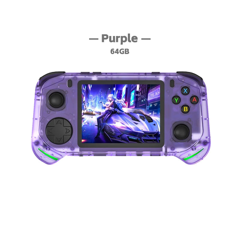 RX6H Retro Handheld Video Game Console 3.5-inch IPS Screen Linux System Portable Pocket Video Game Player 64GB Games GBA PS1