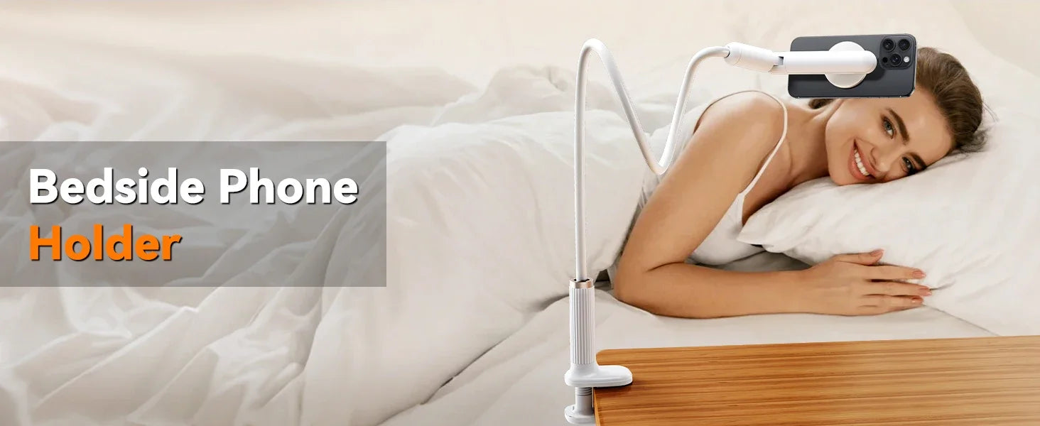 Eary Gooseneck Phone Holder for Bed Cell Phone Mount Clamp Clip Flexible Device
