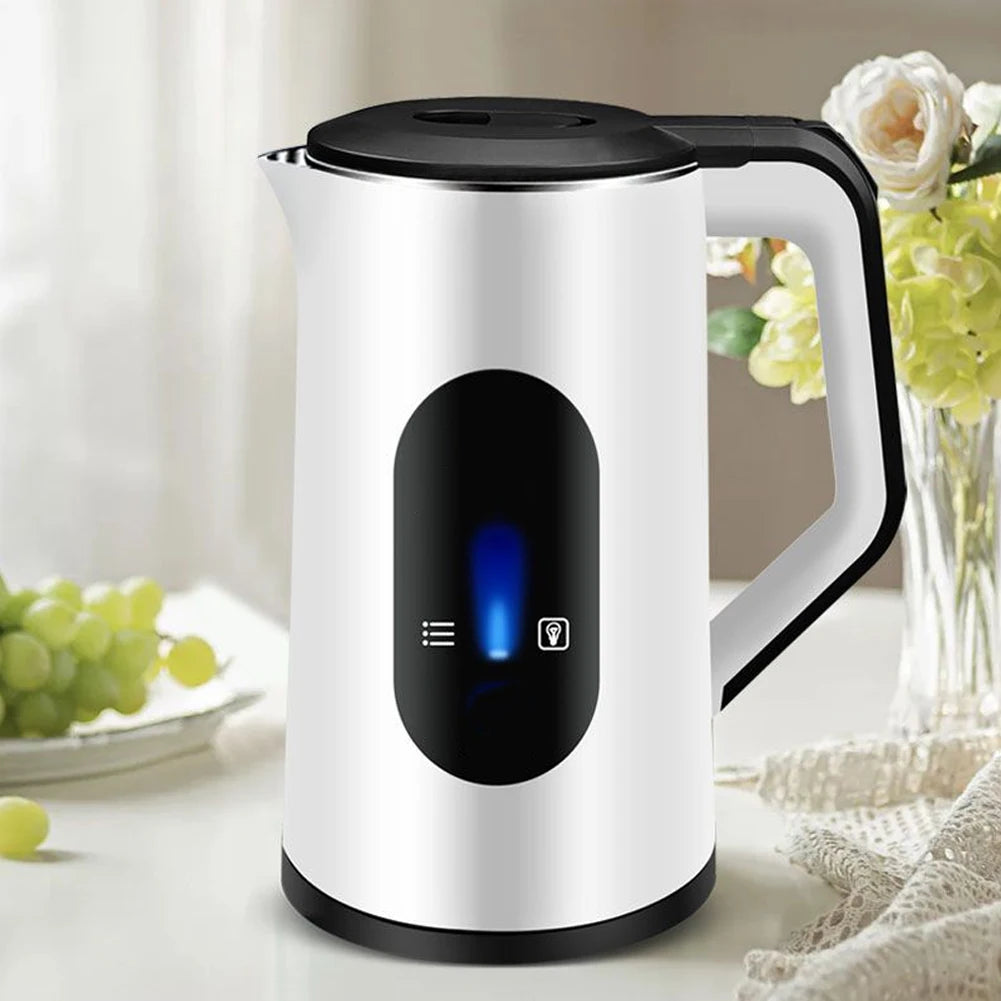 2.2L Stainless Steel Electric Digital Display Large Tea Kettle 1500W Fast Boil Thermal Water Kettle for Making Tea and Coffee