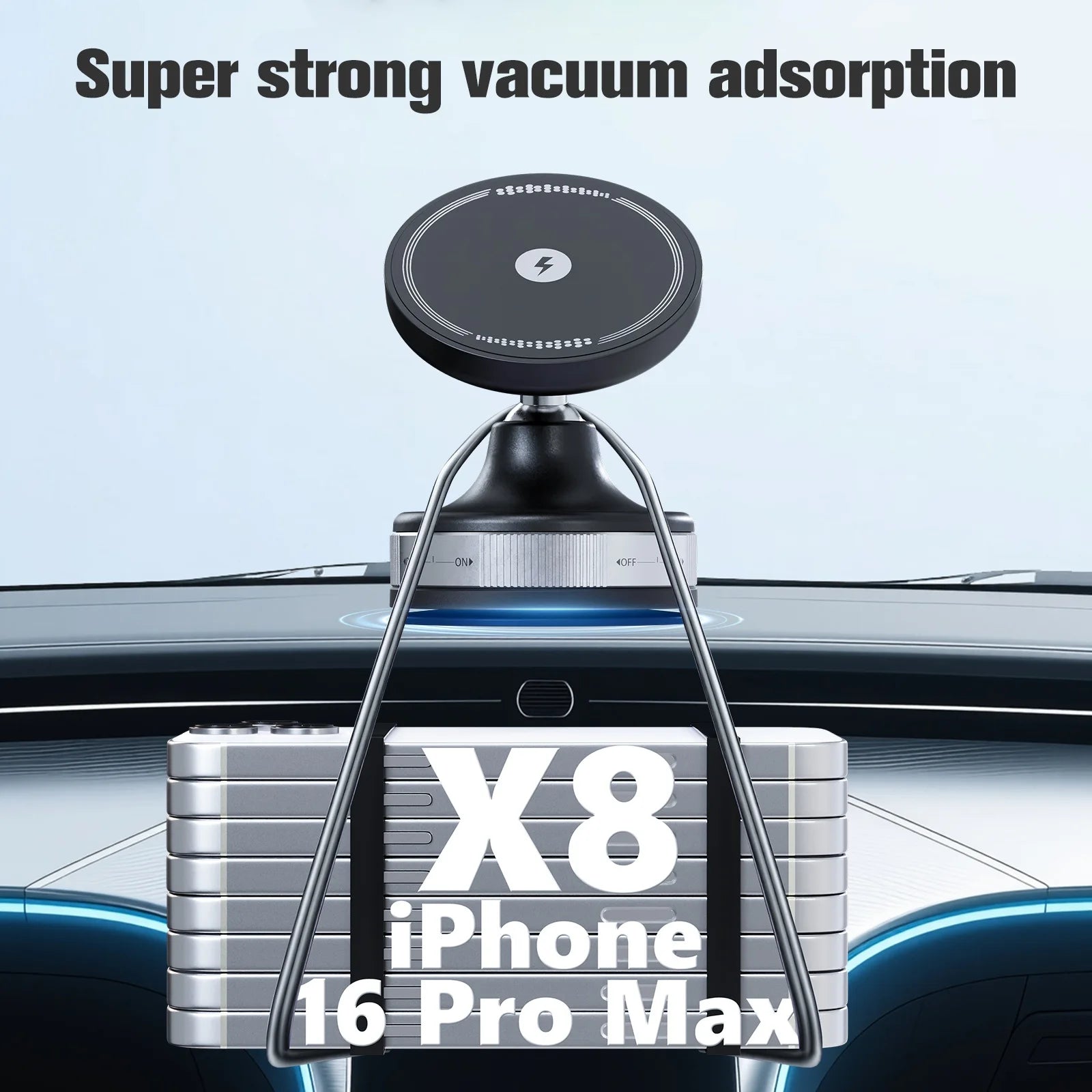 Magnetic Wireless Charger Car Phone Holder Air Vent Clip 15w Fast Charging