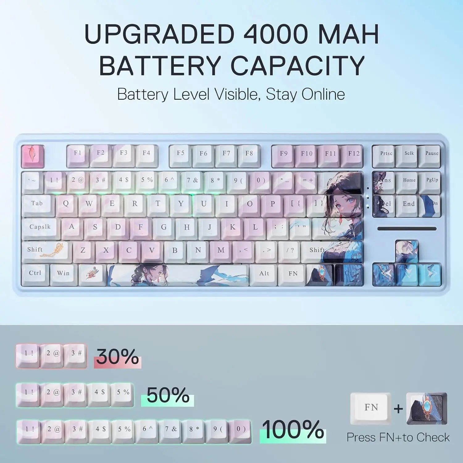Redragon K728 PRO SE 80% 87 Keys Wireless Gasket RGB Gaming Keyboard