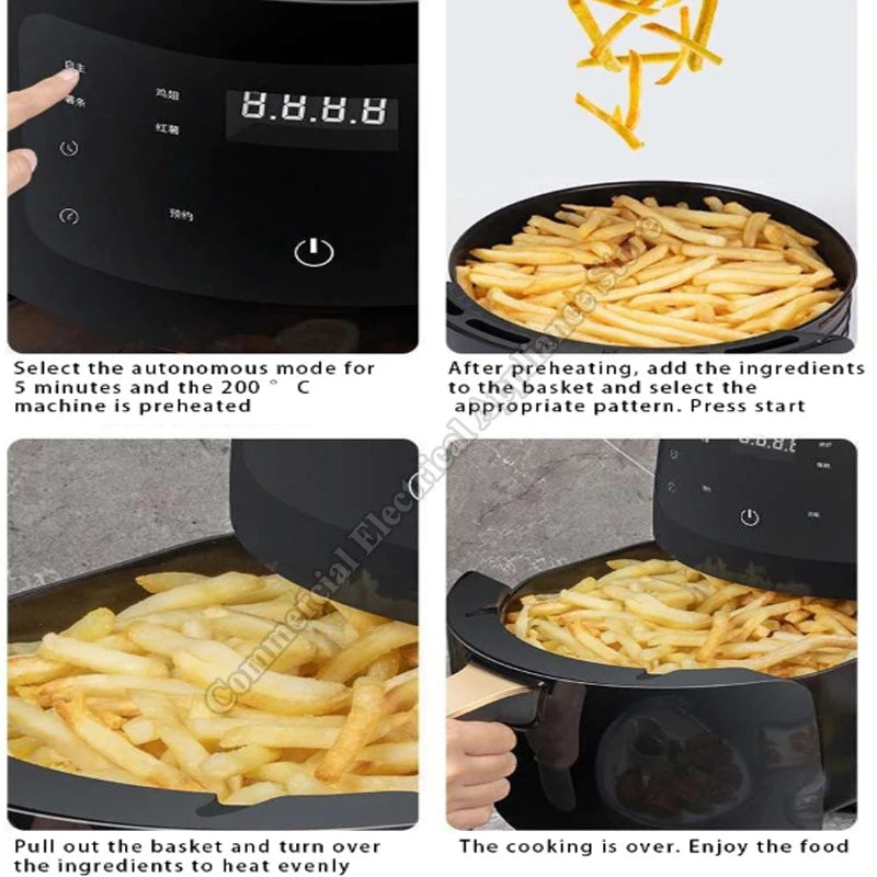 Air Fryer Smart Touchscreen  Multifunctional Oil-Free Smoke Fryer