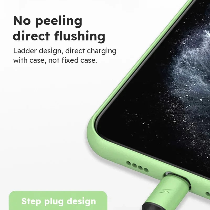 3 In 1  Silica gel USB Cable  Fast Charging Data Multi Port Multiple Charging Wire
