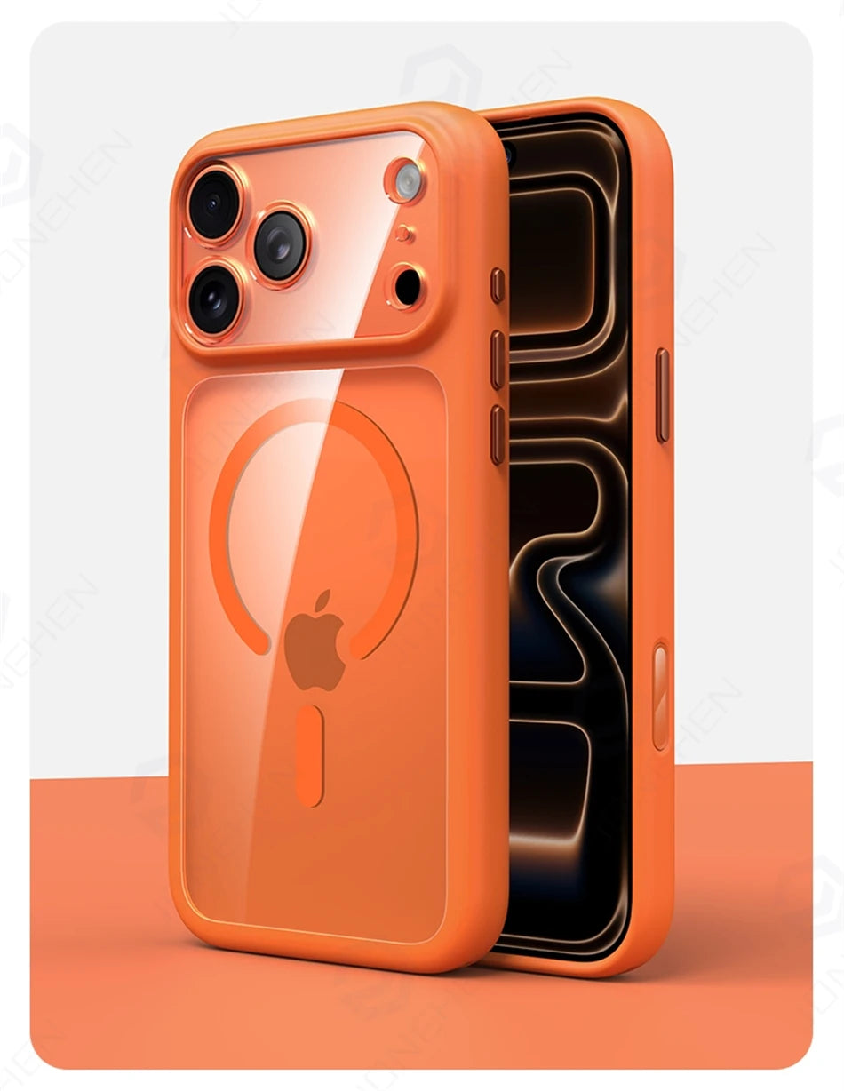 Magnetic Business Simplicity Shockproof Orange Bumper Camera Button Case