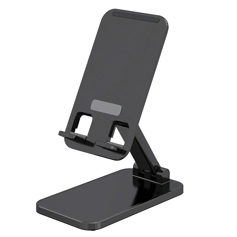 Aluminum Alloy Foldable Desktop Phone Stand with 360° Rotating Metal Base