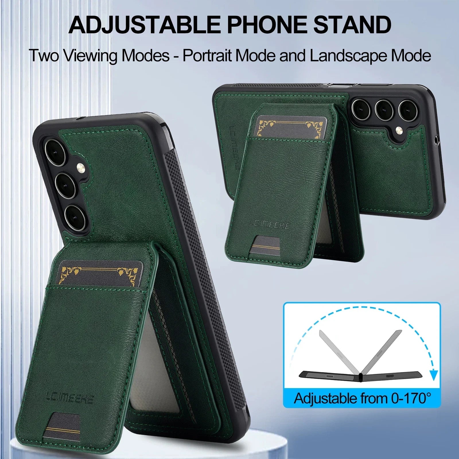 Detachable Leather Case For Samsung Galaxy Card Wallet Phone Bag