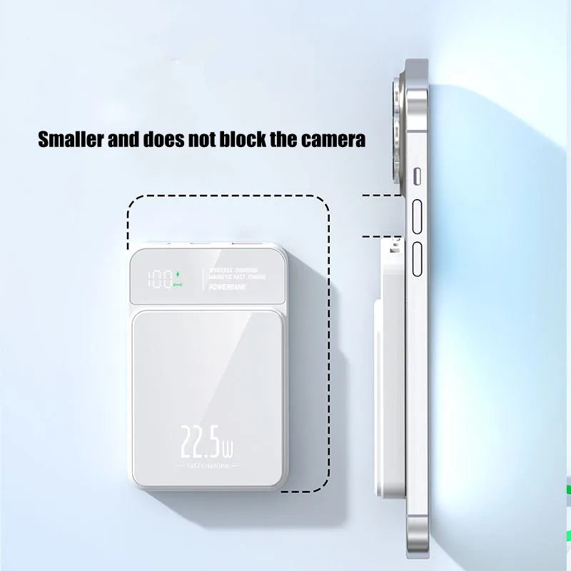 10000mAh Magnetic Power Bank 20W Wireless Power bank Slim Portable Battery