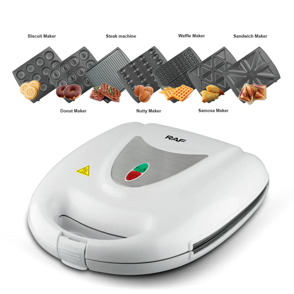 Sandwich Machine Home Multifunctional Seven in One Waffle Maker Breakfast Machine Portable Baking Machine