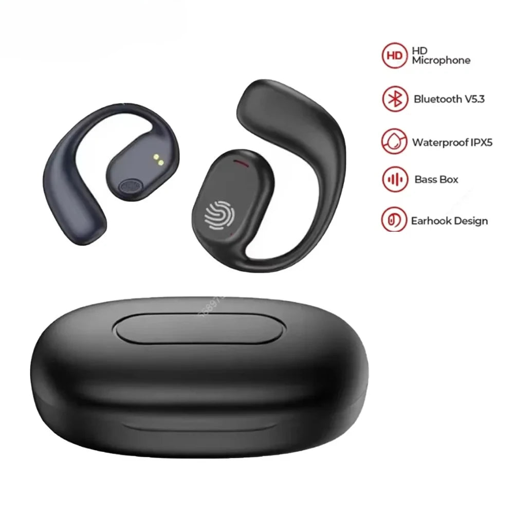 Portable Bone Conduction Earphones Bluetooth Stereo Noise Reduction Headset
