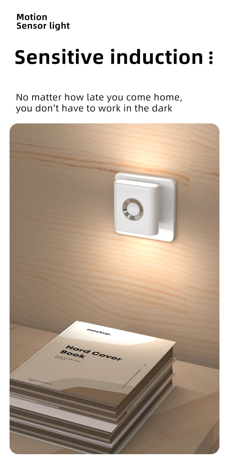 Motion Sensor Light LED Type C Rechargeable Wireless Night Light