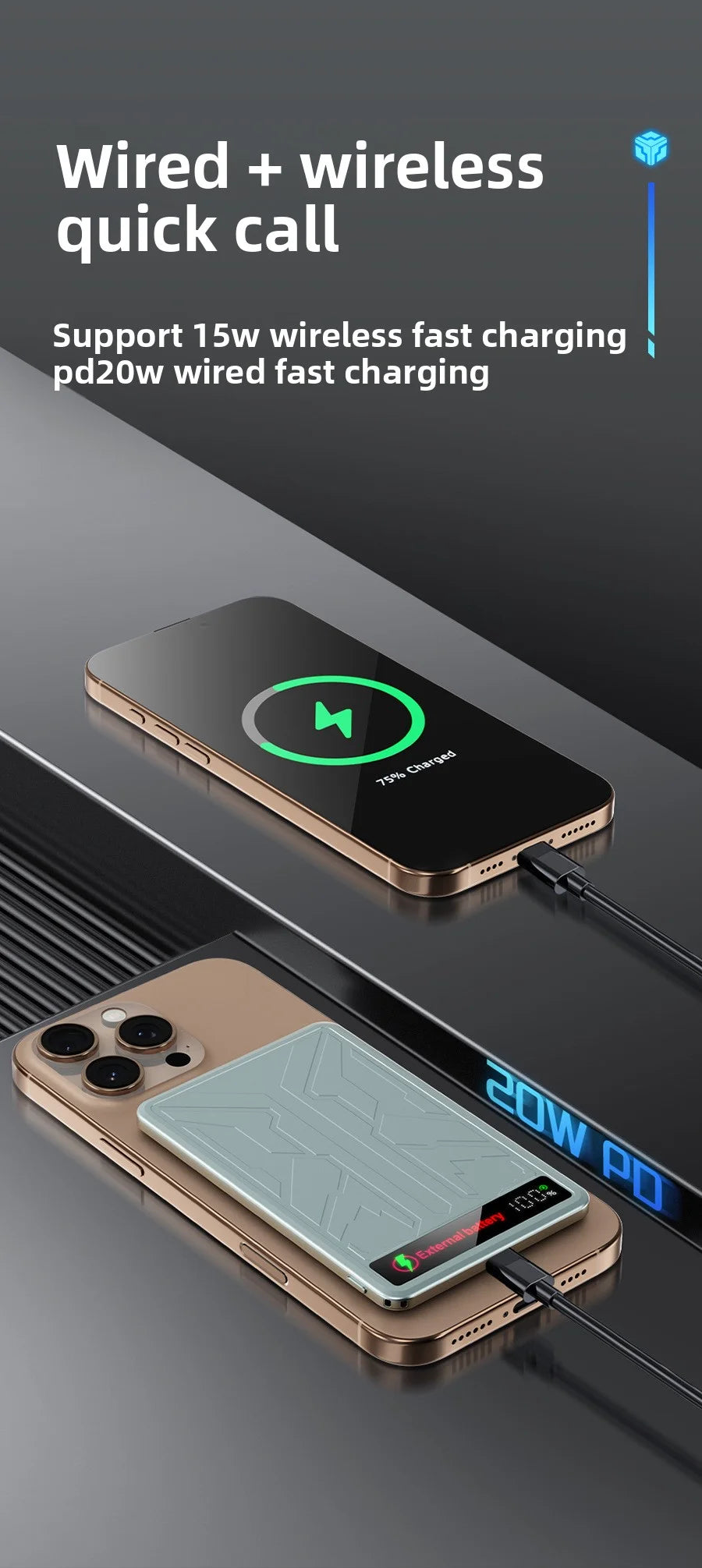 Mech Armor PD20W 5000mAh Magnetic Wireless USB C Type C Power Bank for MagSafe External Battery CCC China Aviation Safety banks