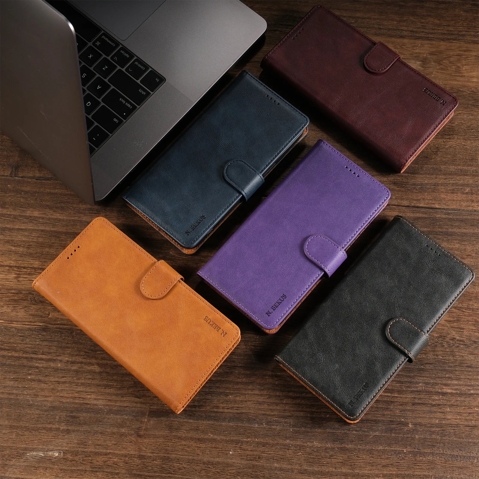 Business Leather Phone Case For Samsung Galaxy Note20 Flip Card Wallet