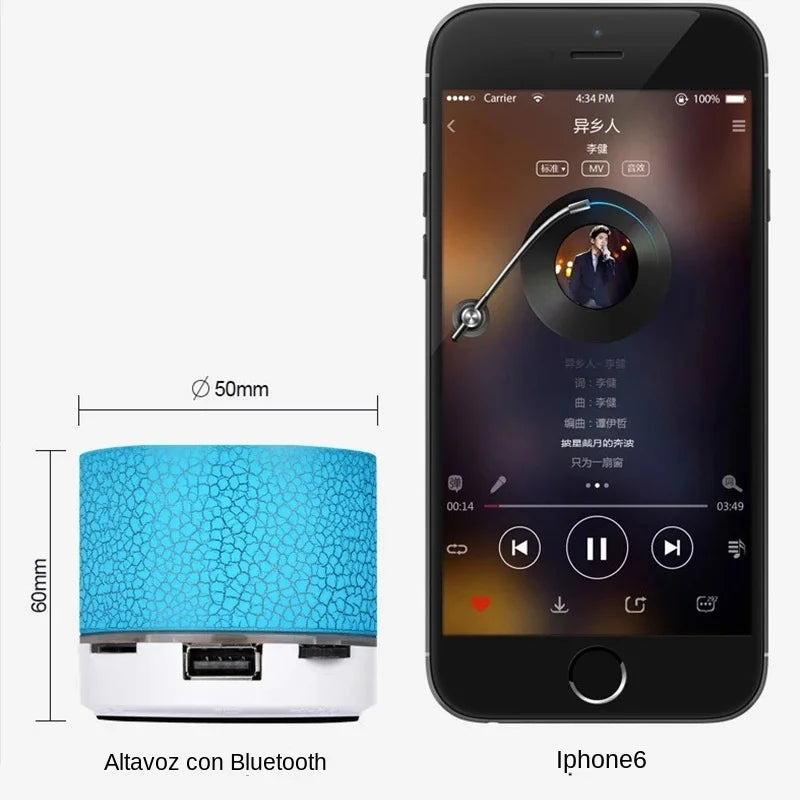 Mini Universal Portable Bluetooth Speaker Wireless Sound Box Speakers Colorful LED