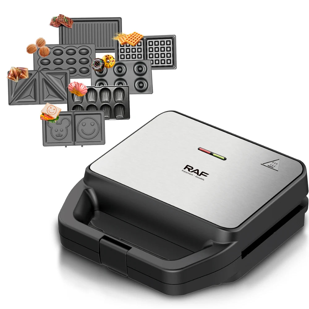 Small Kitchen Appliances Detachable 7 in 1 Home Use Sandwich Maker 2 Slices 4 Slices Waffle Sandwich Makers
