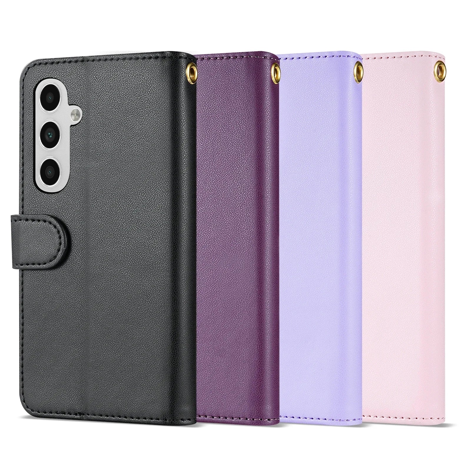Wallet Small Fragrance Zipper Cardslot Kickstand Magnetic Flip Leather Case
