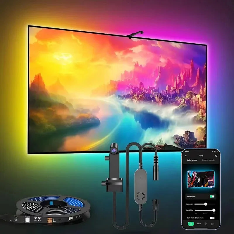 Led Backlight RGBIC LED Strip Light with Color Picking Sensor App Control Light