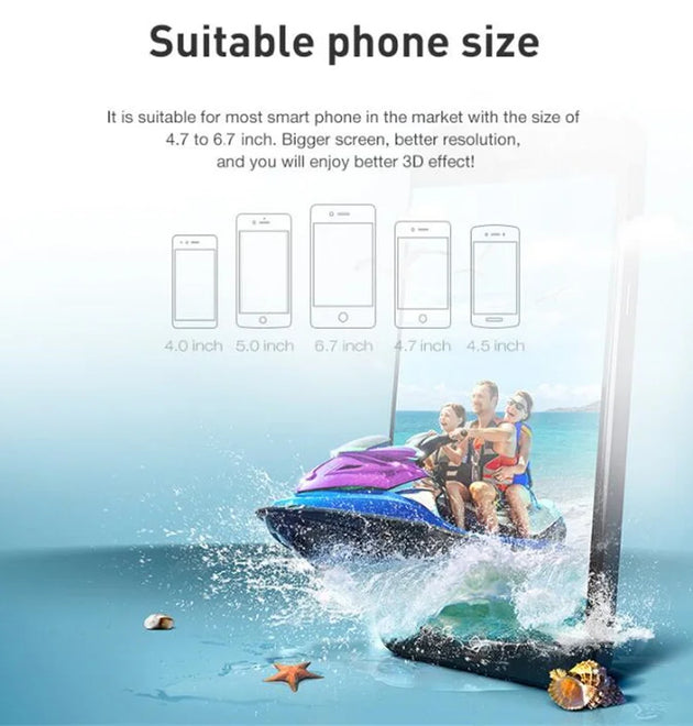 VR SHINECON Thousand Magic Mirror VR Glasses G04BS Bluetooth Headset Version 3D Virtual Reality Helmet Smartphone + Joystick