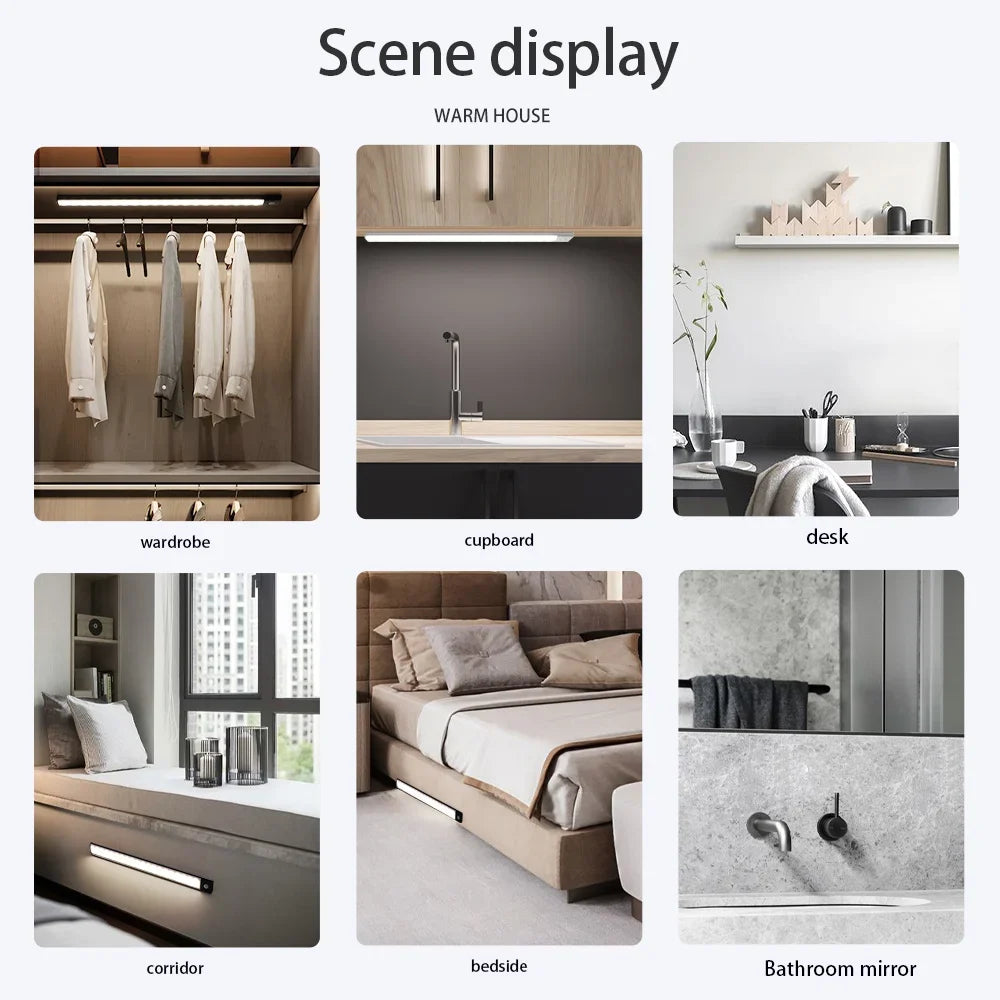 Cabinet Led Light Sensor Movement Rechargeable Wireless Led Lamp Night