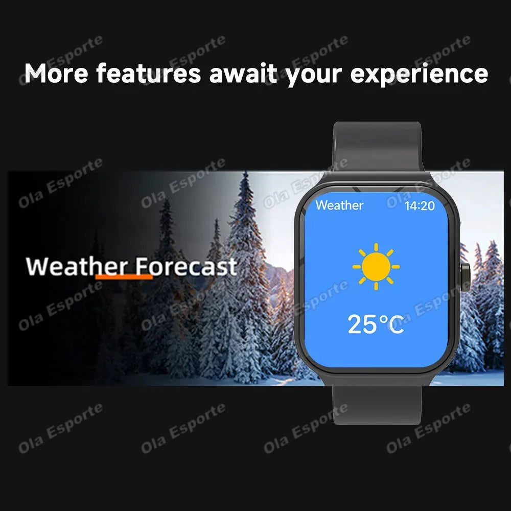 Smart Watch Men 2.01'' AMOLED Screen Waterproof Multiple Sport Mode Fitness HD Bluetooth Call Smartwatch Men Women Bracelet Hw12