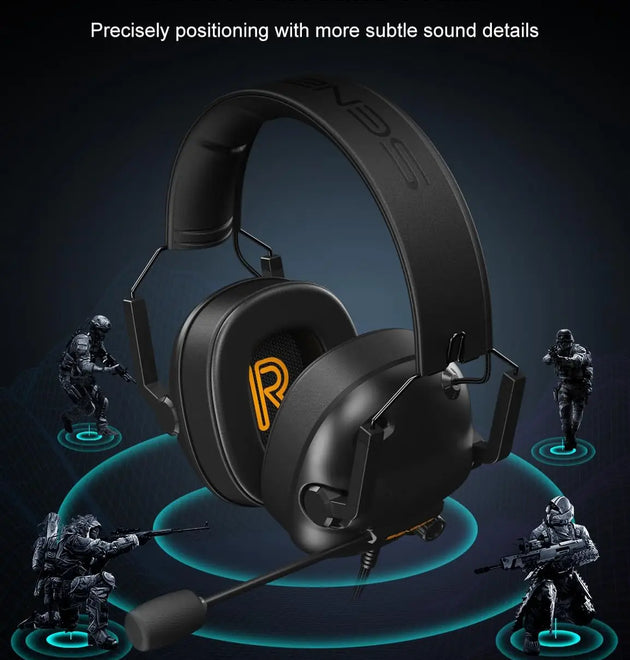 SENZER SG500 Surround Sound Pro Gaming Headset with Noise Cancelling Microphone-Portable Foldable Headphones for PC,PS4,PS5,Xbox