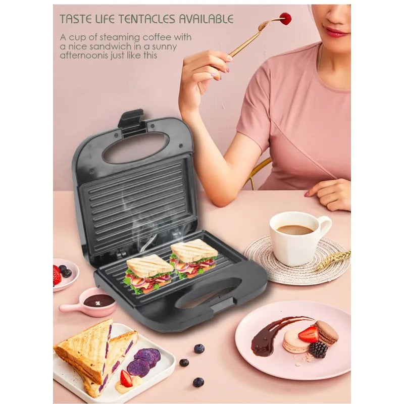10 in 1 New Sandwich Maker Non-stick Coating 800w Easy Clean for Home Baking Breakfast Bread