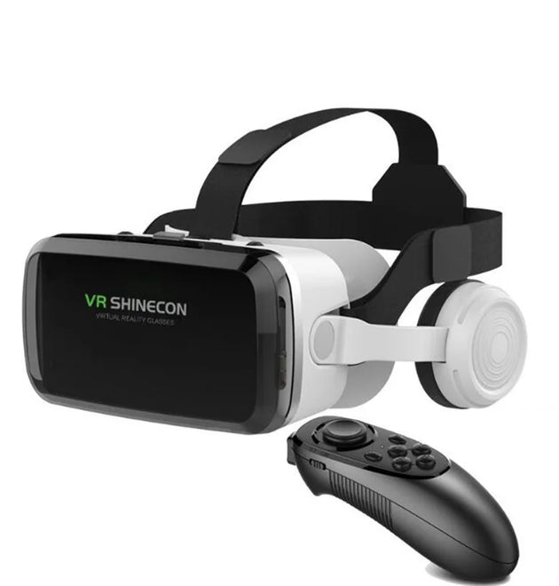 VR SHINECON Thousand Magic Mirror VR Glasses G04BS Bluetooth Headset Version 3D Virtual Reality Helmet Smartphone + Joystick