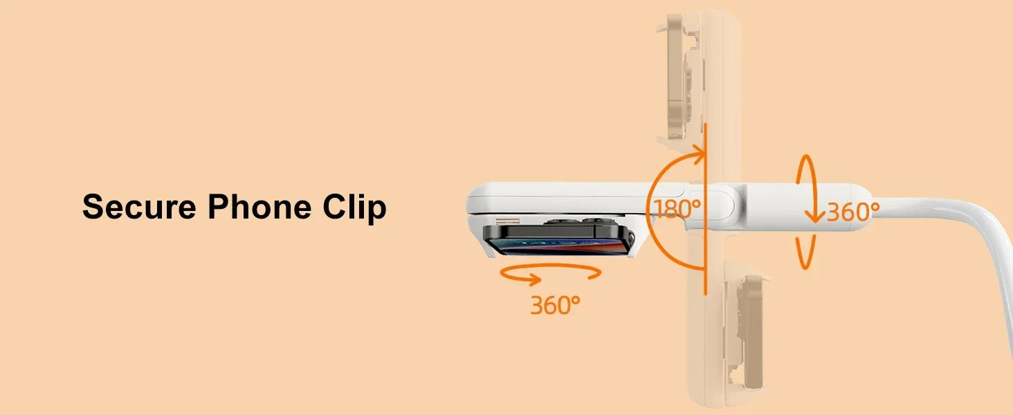 Eary Gooseneck Phone Holder for Bed Cell Phone Mount Clamp Clip Flexible Device