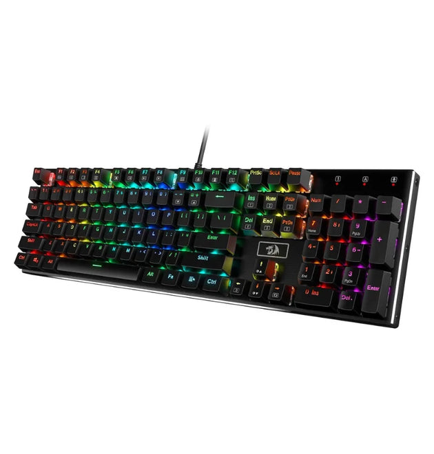 Redragon K556 RGB LED Backlit Wired 104 Keys Hot-Swap Noise Absorbing Foams Mechanical Gaming Keyboard