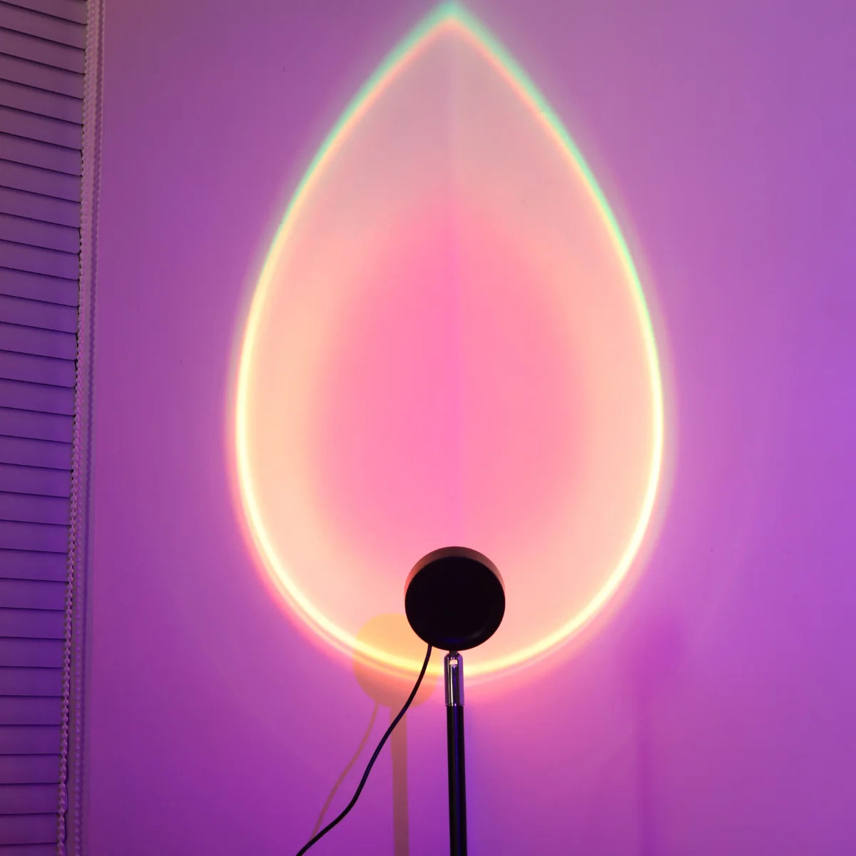 1pc 16 color LED sunset projection light, remote control, USB power supply light