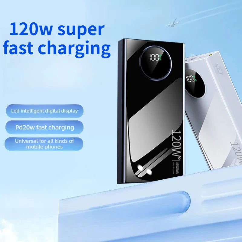 120W 57000mah Power Bank Super Fast Charging For Iphone Xiaomi Samsung Ultralarge Capacity For Mobile Power External Battery