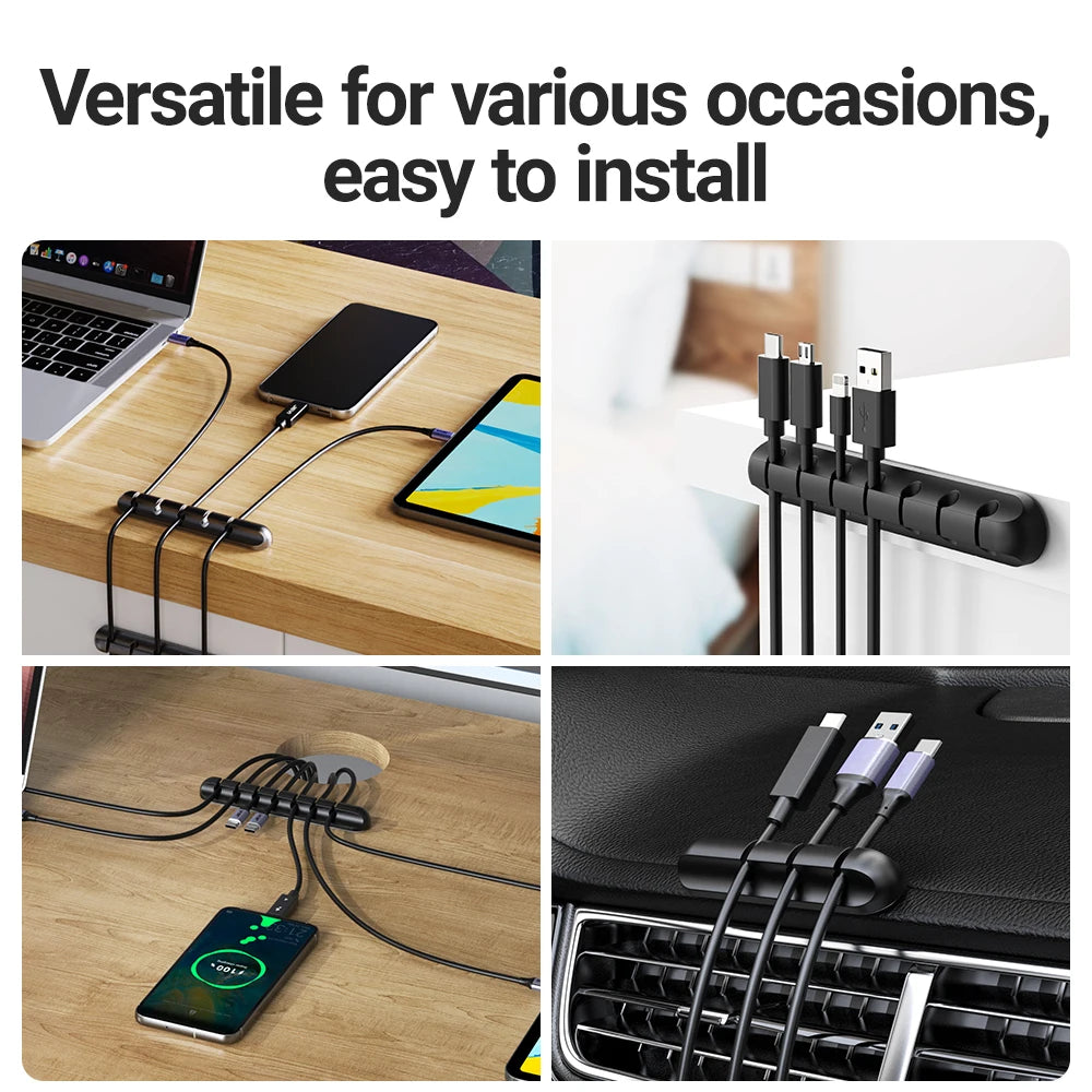 Adhesive Cable Holder Clips Cord Management Wire Power Cord Mouse