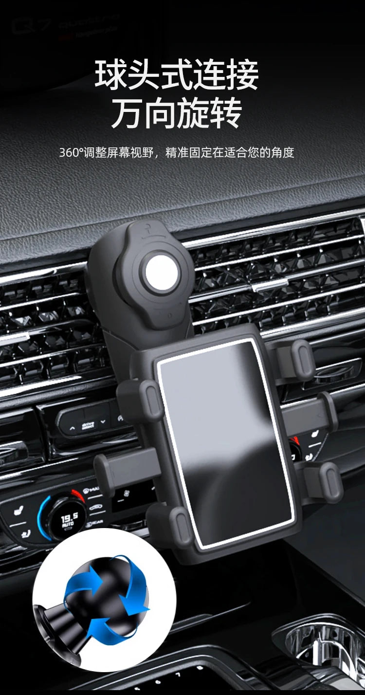 Gravity Phone Holder Car Air Vent Clip Mount Cellphone Stand 360-Degree Rotation Air Vent Mobile Phone Bracket Support